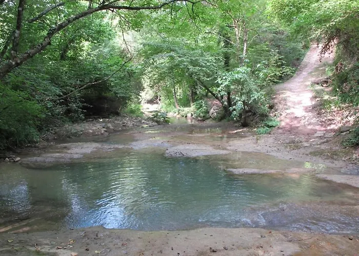 Restored Water Mill With Rockpools And Waterfall San Giustino